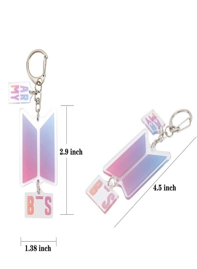 YANENG Army Bangtan Boys Merch Keychain Pendant Key Ring Bagpack Keychain School Bag Accessory for Fans Gifts - Image 2